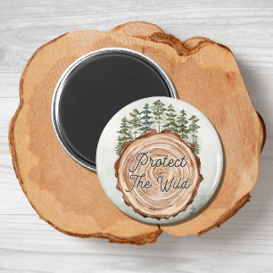 Aimant Citation de la Journée de la Terre Disque de bois