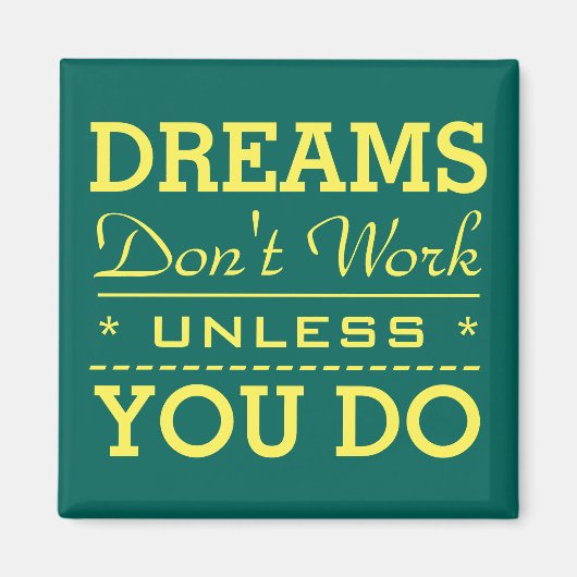 Aimant Citation de la typographie d'inspiration moderne (Devant)