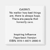 Aimant Citation de l'aimant "Inspirer l'influence" (Devant)