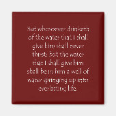 Aimant Citation de l'écriture John 4 14 (Devant)