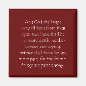 Aimant Citation de l'écriture Révélation 21 4 (Devant)