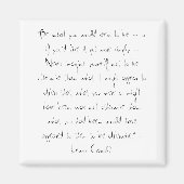 Aimant Citation de Lewis Carroll (Devant)