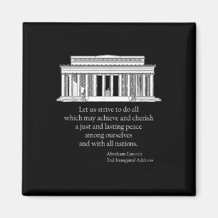 Aimant Citation de Lincoln pour la paix contre la guerre