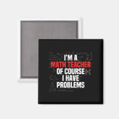 Aimant Citation de maths drôle Mathématiques Cher profess (Recto/Verso)