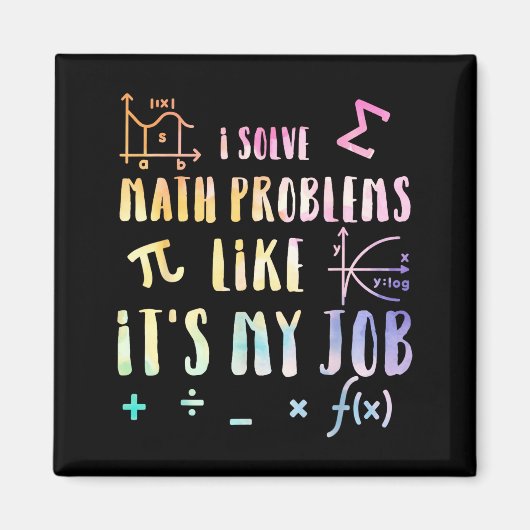 Aimant Citation de maths drôle pour professeur étudiant S (Devant)