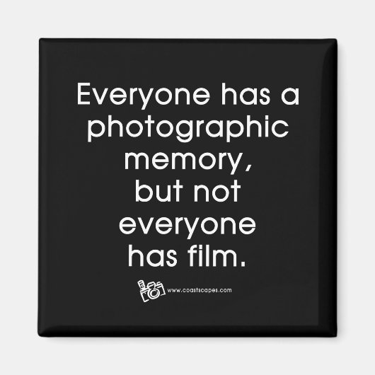 Aimant Citation de mémoire photographique (Devant)