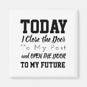 Aimant Citation de mots motivationnels noir et blanc (Devant)