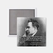 Aimant Citation de Nietzsche sur l'obscurité (Recto/Verso)
