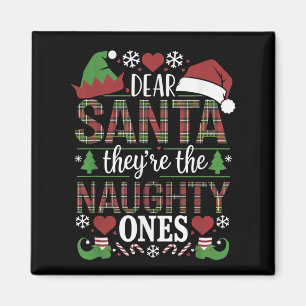 Aimant Citation de Noël drôle Cher Père Noël Ce sont les