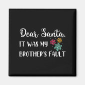 Aimant Citation De Noël Drôle Cher Père Noël C'Était Mon (Devant)