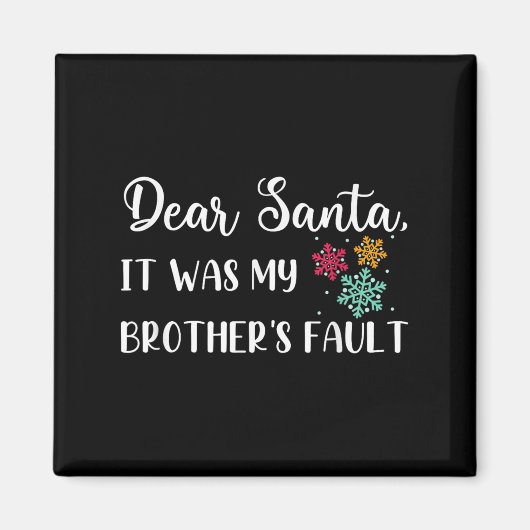 Aimant Citation De Noël Drôle Cher Père Noël C'Était Mon (Devant)