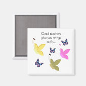 Aimant Citation de papillon inspirant pour les enseignant (Recto/Verso)