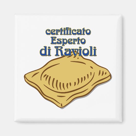 Aimant Citation de pâtes italienne Certificato Esperto di (Devant)