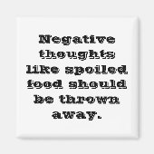 Aimant Citation de pensées négatives (Devant)