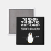 Aimant Citation de pingouin drôle penseur indépendant arc (Recto/Verso)