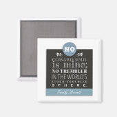 Aimant Citation de poème Emily Bronte - Aucune âme de cow (Recto/Verso)