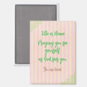 Aimant Citation de prière personnalisée (Recto/Verso)