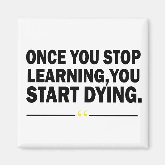 Aimant Citation de professeur d'apprentissage motivant (Devant)