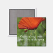 Aimant Citation de Red Poppy Emerson (Recto/Verso)