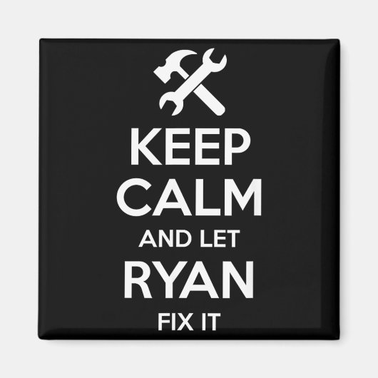 Aimant Citation de Ryan Fix Anniversaire drôle Nom person (Devant)