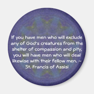 Aimant Citation de Saint François d'Assise sur les droits
