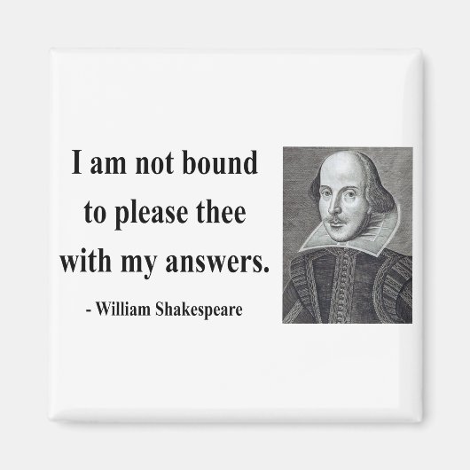 Aimant Citation de Shakespeare 9b (Devant)