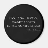 Aimant Citation De Shakespeare - Bataille De Wits (Devant)