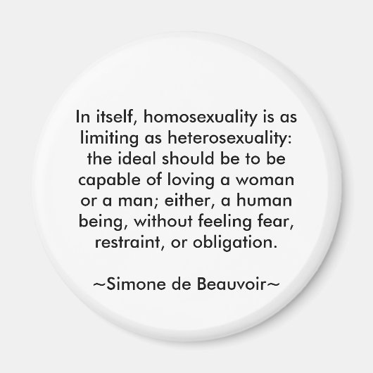 Aimant Citation de Simone de Beauvoir (Devant)