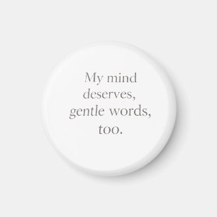 Aimant Citation de soins personnels avec des mots doux