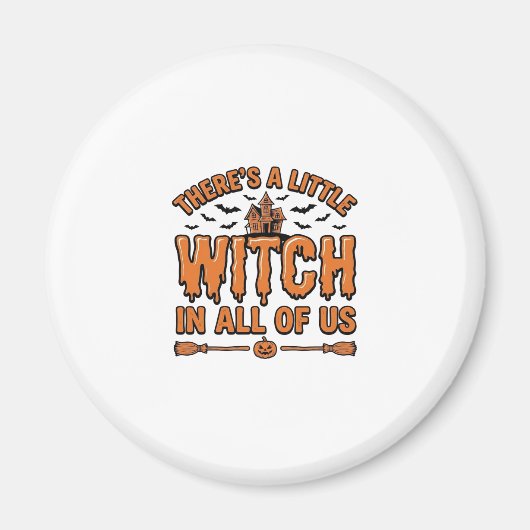 Aimant Citation de sorcière d'Halloween Design vectoriel  (Devant)