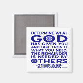 Aimant Citation de St. Thomas d'Aquin (Recto/Verso)