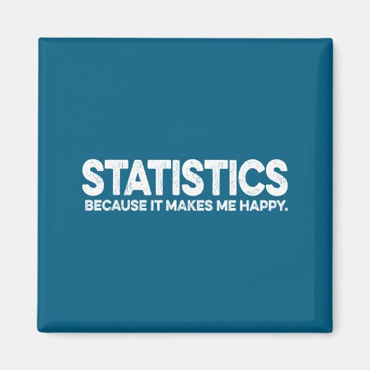 Aimant Citation de statistiques drôle pour professeur de (Devant)