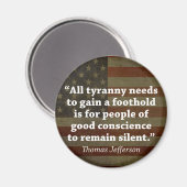 Aimant Citation de Thomas Jefferson (Recto/Verso)