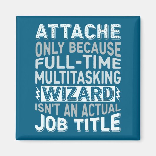 Aimant Citation de titre d'emploi de magicien - Attache d (Devant)