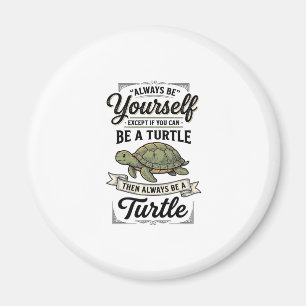 Aimant Citation de Tortue Drôle Design de Gravure Vintage