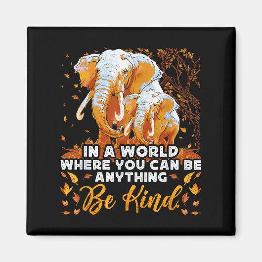 Aimant Citation de type éléphant Soutien Motivation Inspi (Devant)