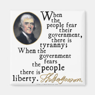 Aimant Citation de Tyrannie-Liberté de Jefferson