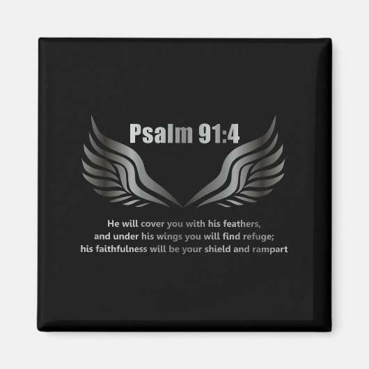 Aimant Citation de verset de la Bible chrétienne Psaume 9 (Devant)