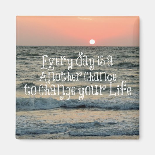 Aimant Citation de vie inspirationnelle : Chaque jour est (Devant)