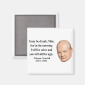 Aimant Citation de Winston Churchill 2b (Recto/Verso)