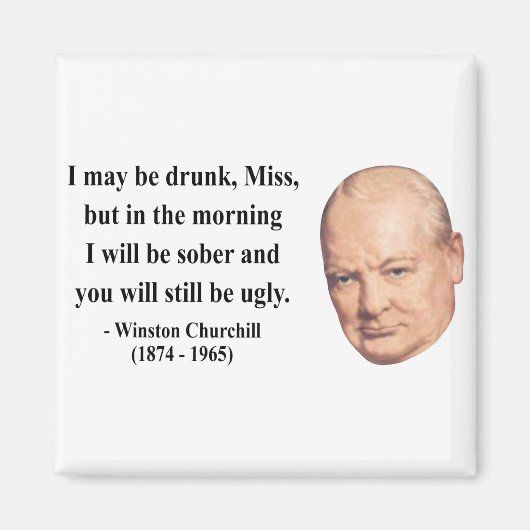 Aimant Citation de Winston Churchill 2b (Devant)