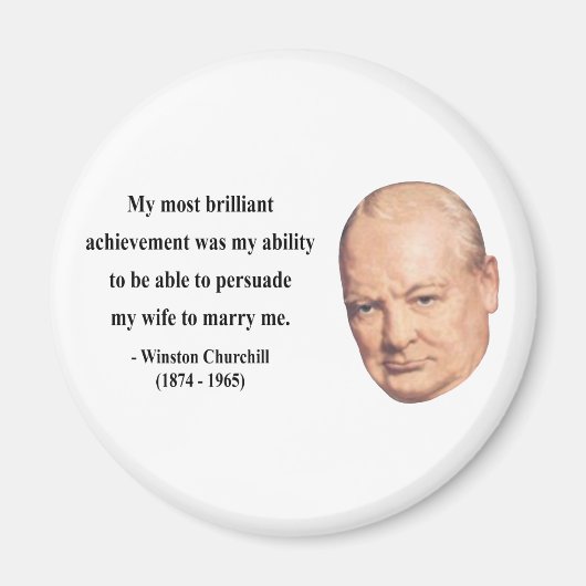 Aimant Citation de Winston Churchill 6b (Devant)