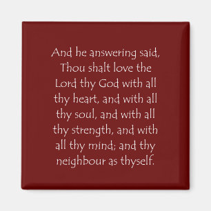 Aimant Citation d'écriture Luke 10 27