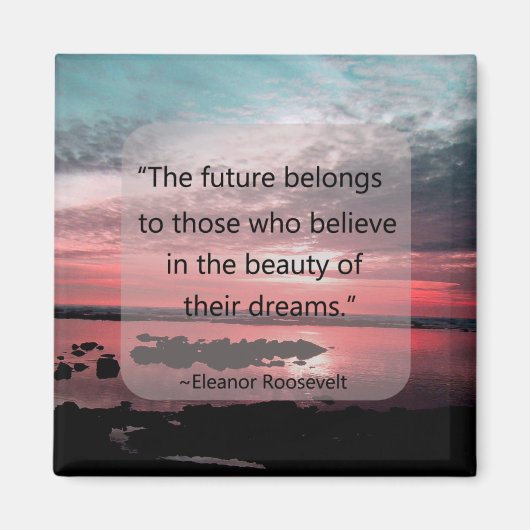 Aimant Citation d'Eleanor Roosevelt (Devant)