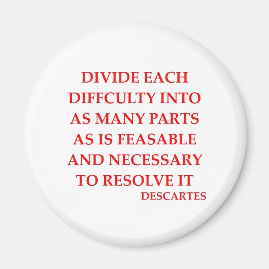 Aimant Citation DESCARTES (Devant)