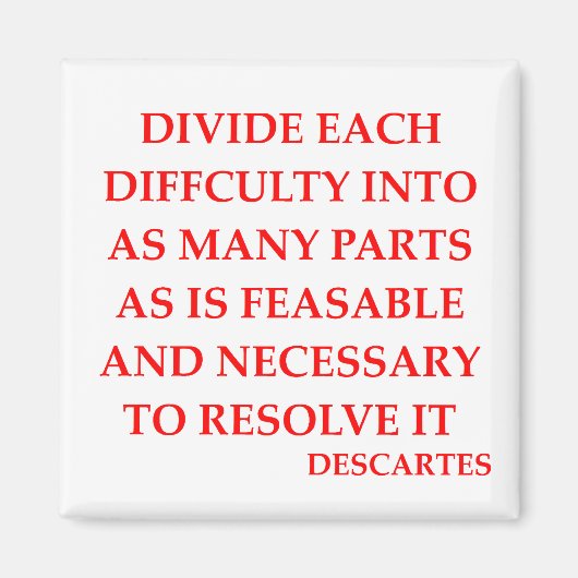 Aimant Citation DESCARTES (Devant)
