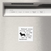 Aimant Citation d'humour de chien - Corgi (In Situ (Lave-vaisselle))