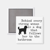 Aimant Citation d'humour de chien - Labradoodle (Recto/Verso)
