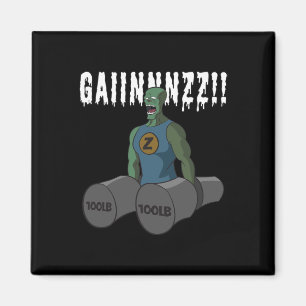 Aimant Citation Drôle Bodybuilding Gym-zombies veut un ga