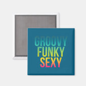 Aimant Citation drôle cool Hipe - Groovy Funky Y (Recto/Verso)